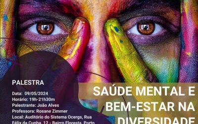 Inscrições abertas para palestra “Saúde Mental e Bem-estar na Diversidade de Gênero, Sexual, Expressões e Relacionamentos”